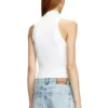 m-onervax-top Top a collo alto in maglia a costine m-onervax-top Top a collo alto in maglia a costine