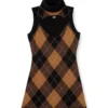 m-romko-dress Abito in lana con motivo argyle