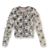 m-sibylla Cardigan in jacquard pied-de-poule devoré