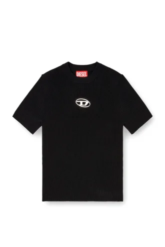 m-valari-ss Maglione a maniche corte con Oval D in metallo