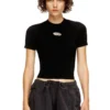 m-valari-ss Maglione a maniche corte con Oval D in metallo m-valari-ss Maglione a maniche corte con Oval D in metallo