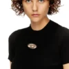 m-valari-ss Maglione a maniche corte con Oval D in metallo m-valari-ss Maglione a maniche corte con Oval D in metallo
