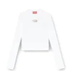 m-valari Top in misto viscosa a costine con Oval D