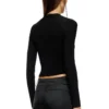 m-valari Top in misto viscosa a costine con Oval D m-valari Top in misto viscosa a costine con Oval D