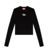 m-valary Top a maniche lunghe in maglia a costine