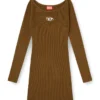 m-vera Abito con spalle scoperte in maglia a coste