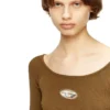 m-vera Abito con spalle scoperte in maglia a coste