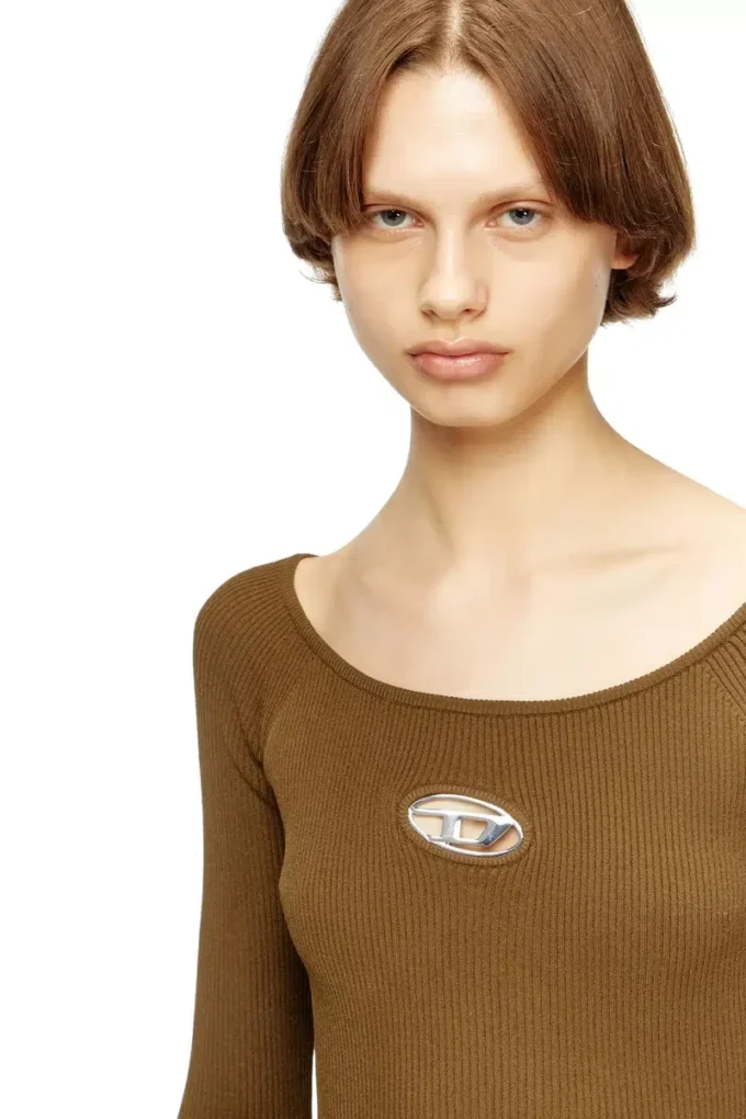 m-vera Abito con spalle scoperte in maglia a coste