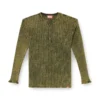 Maglia Henley in jersey a costine larghe trattato