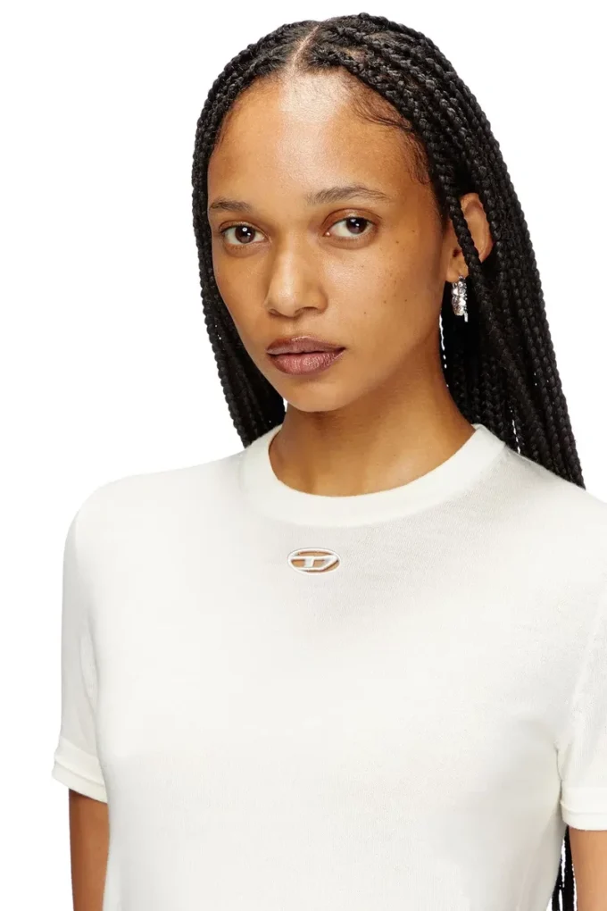 Maglione a maniche corte in lana m-aline
