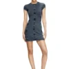 Maniche a coppa Miniabito in jersey effetto denim Maniche a coppa Miniabito in jersey effetto denim