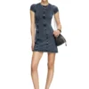 Maniche a coppa Miniabito in jersey effetto denim Maniche a coppa Miniabito in jersey effetto denim