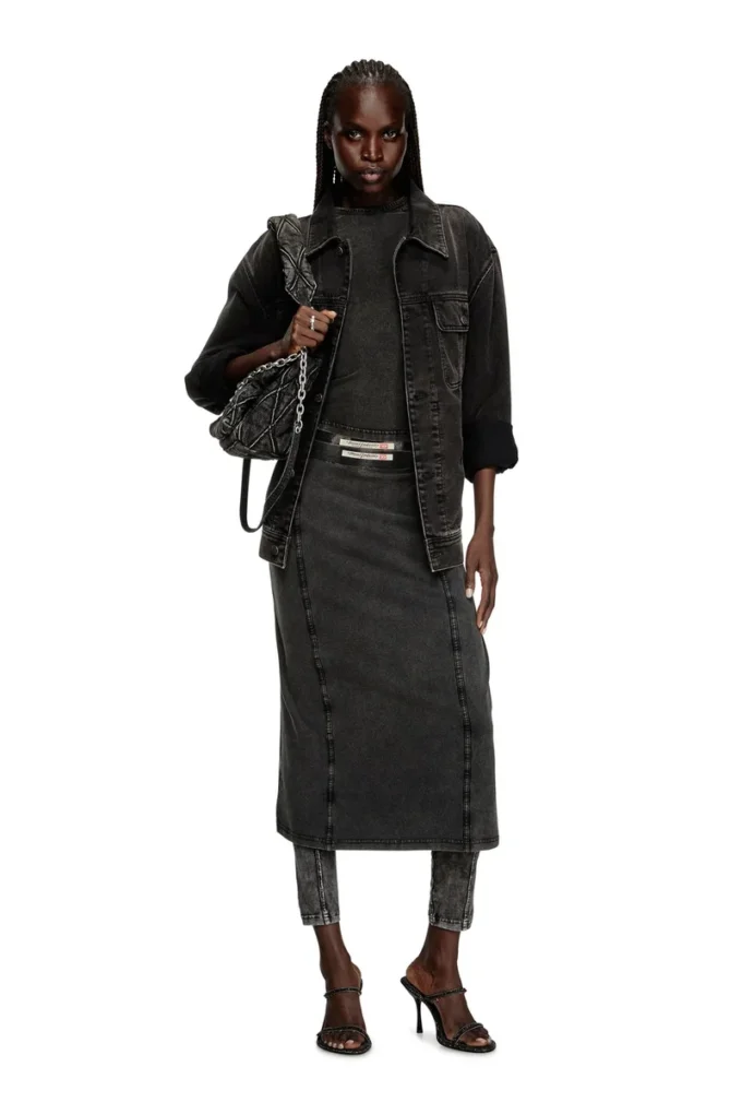 o-allegra Gonna midi effetto denim o-allegra Gonna midi effetto denim