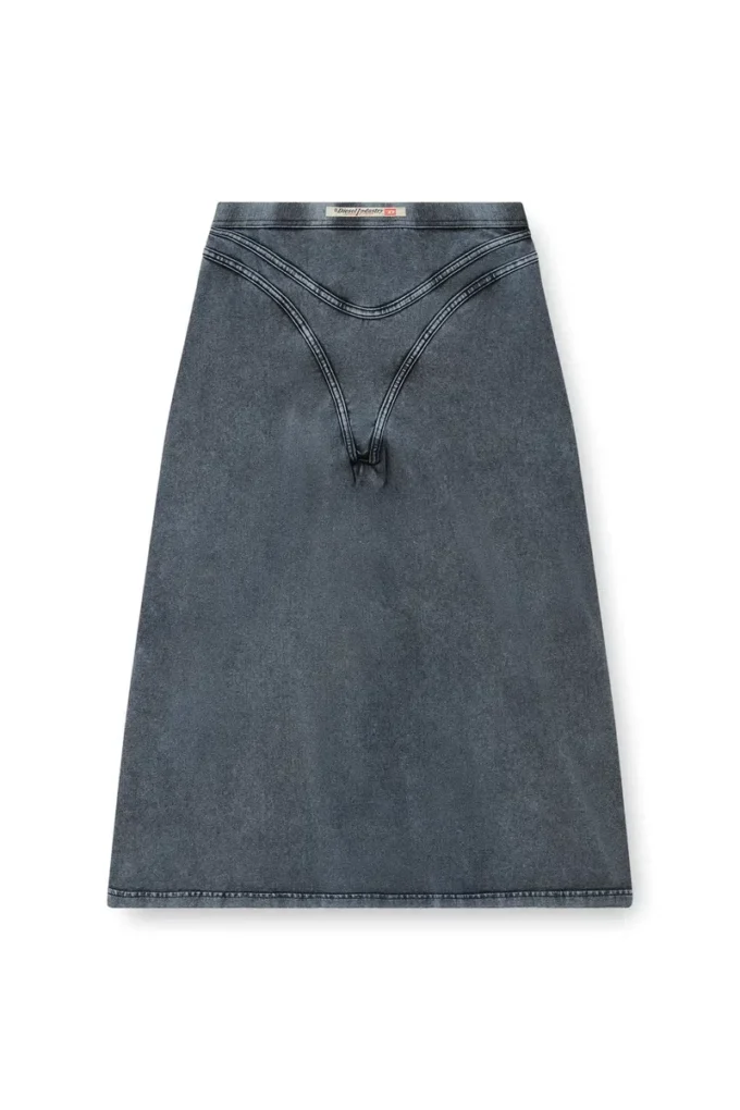 o-alline Gonna midi in jersey effetto denim o-alline Gonna midi in jersey effetto denim