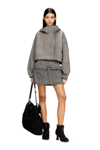 o-cean-s1 Minigonna in nylon con maxi tasche a marsupio