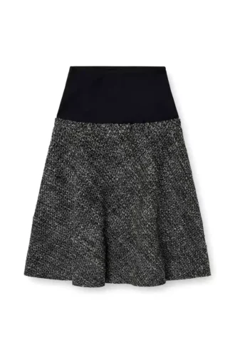 o-grace Gonna bouclé con vita elasticizzata