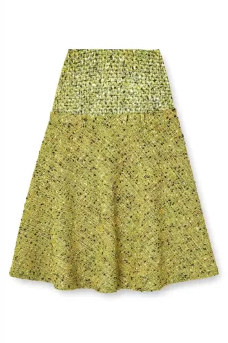 o-grace-mix Gonna bouclé con vita in lycra