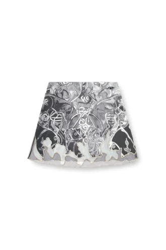 o-lane Minigonna in nylon con stampa araldica o-lane Minigonna in nylon con stampa araldica