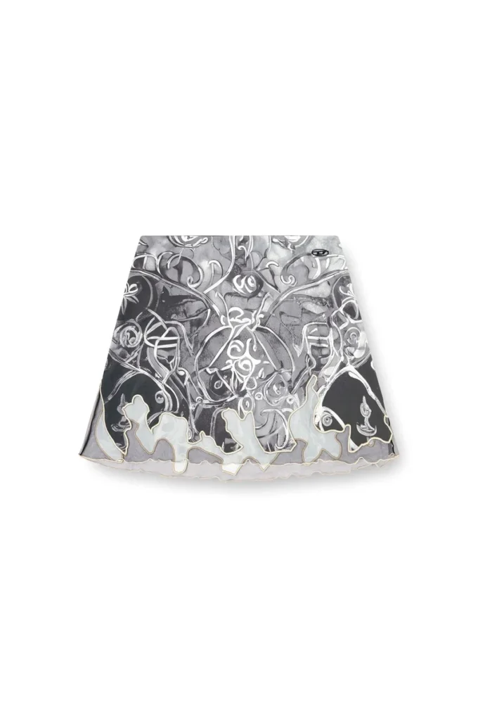 o-lane Minigonna in nylon con stampa araldica o-lane Minigonna in nylon con stampa araldica