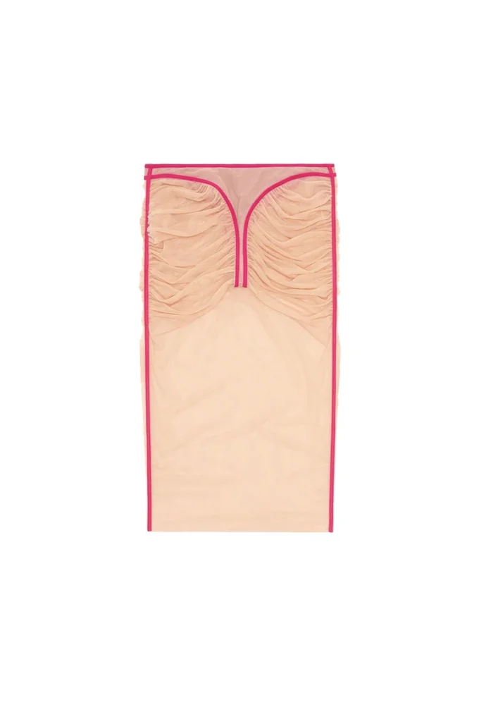 o-lyla Gonna midi trasparente in tulle arricciato o-lyla Gonna midi trasparente in tulle arricciato