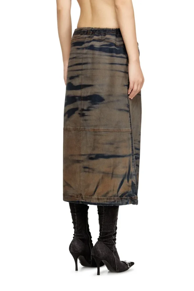 o-mirtow-den Gonna midi in denim con coulisse o-mirtow-den Gonna midi in denim con coulisse