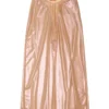 o-moni Gonna midi trasparente in tulle lucido rivestito