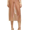 o-moni Gonna midi trasparente in tulle lucido rivestito