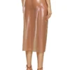 o-moni Gonna midi trasparente in tulle lucido rivestito