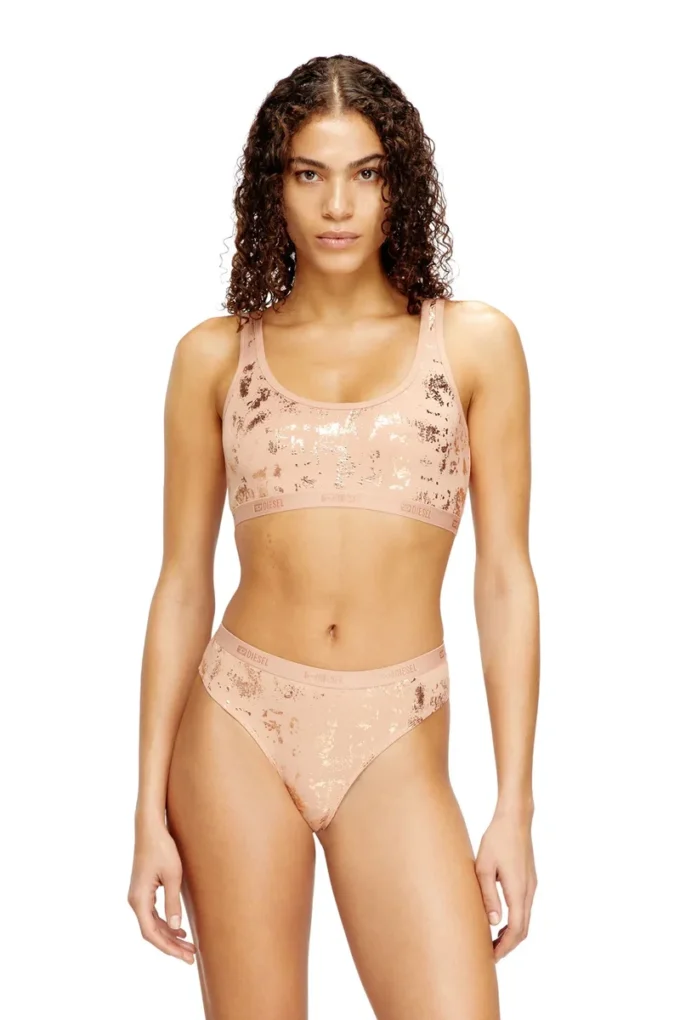 oriba-gft Reggiseno a fascia in cotone elasticizzato con stampa metallizzata oriba-gft Reggiseno a fascia in cotone elasticizzato con stampa metallizzata