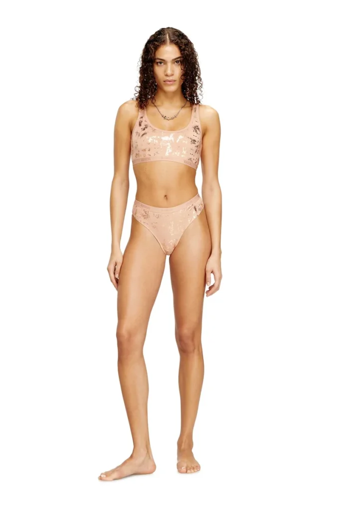 oriba-gft Reggiseno a fascia in cotone elasticizzato con stampa metallizzata oriba-gft Reggiseno a fascia in cotone elasticizzato con stampa metallizzata