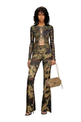 p-affal Pantaloni jazz con stampe mimetiche miste
