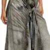 p-aloma Pantaloni avvolgenti in viscosa effetto denim p-aloma Pantaloni avvolgenti in viscosa effetto denim