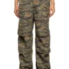 p-anic Pantaloni cargo in nylon con stampa mimetica p-anic Pantaloni cargo in nylon con stampa mimetica