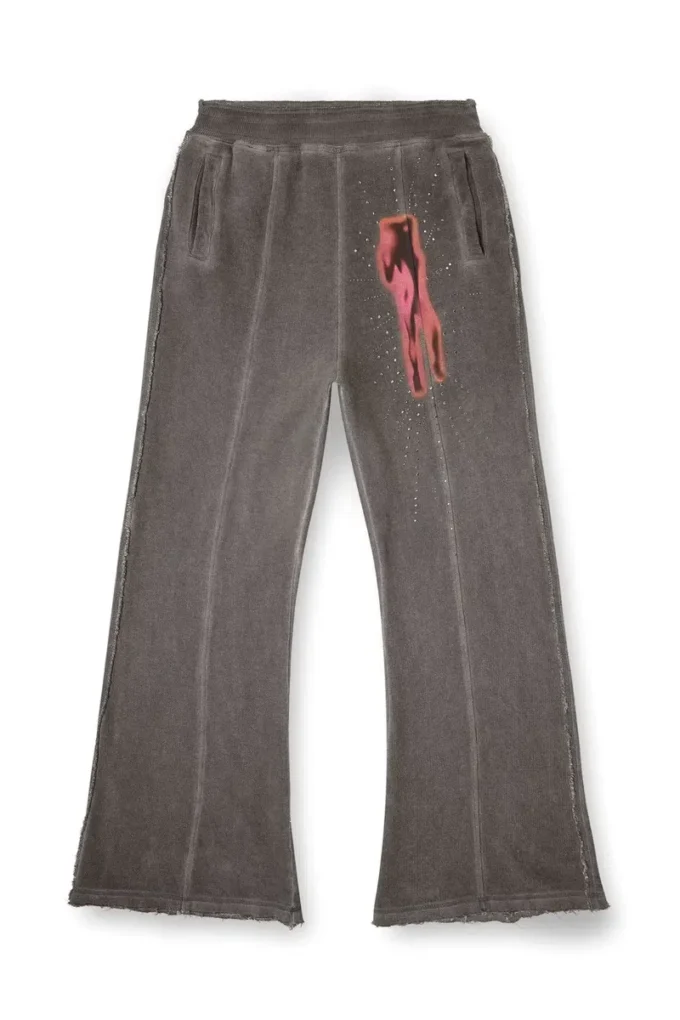 p-anta Pantaloni in cotone con stampe e borchie p-anta Pantaloni in cotone con stampe e borchie