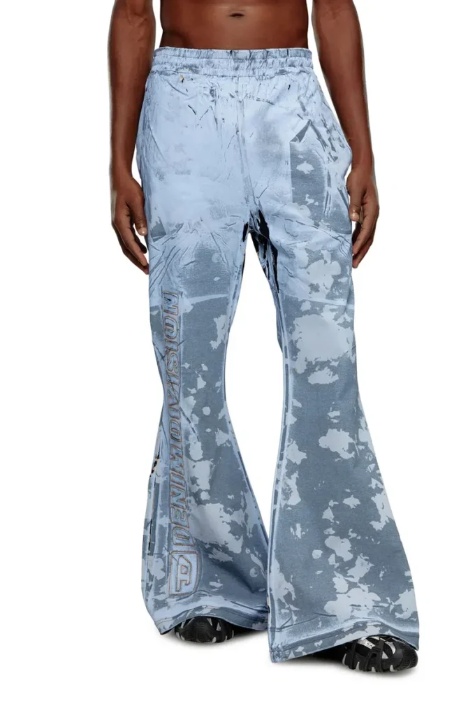 p-belb-p1 Pantaloni da tuta svasati in jersey rivestito