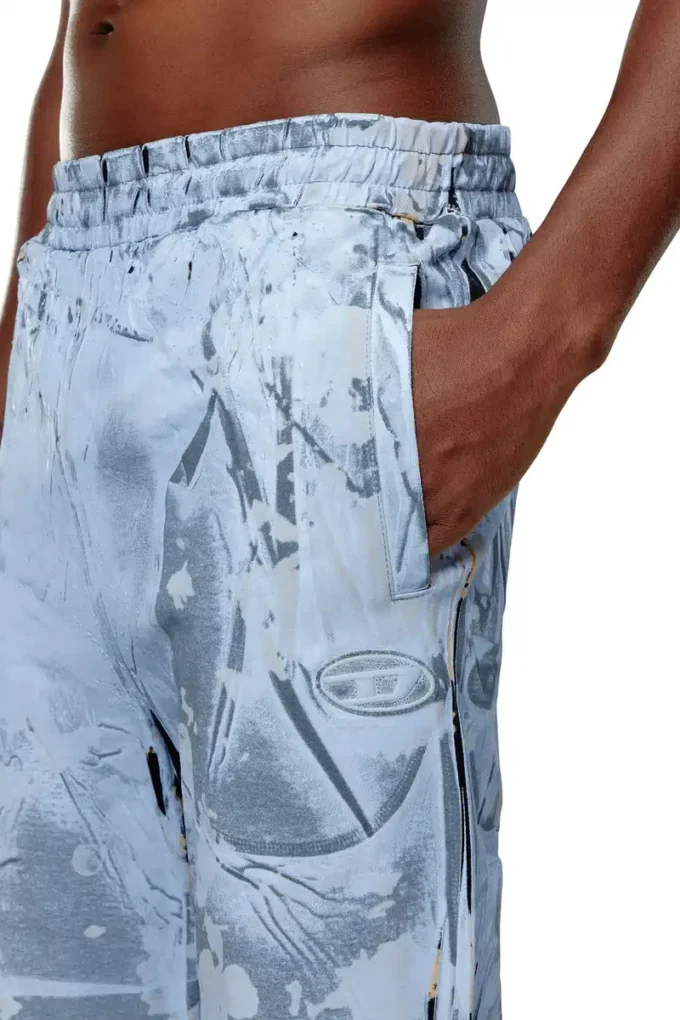 p-belb-p1 Pantaloni da tuta svasati in jersey rivestito