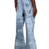 p-belb-p1 Pantaloni da tuta svasati in jersey rivestito