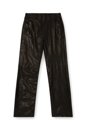 p-bru Pantaloni elasticizzati in pelle bollita