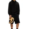 p-crow-bleach Pantaloncini in felpa con logo sbiancato p-crow-bleach Pantaloncini in felpa con logo sbiancato