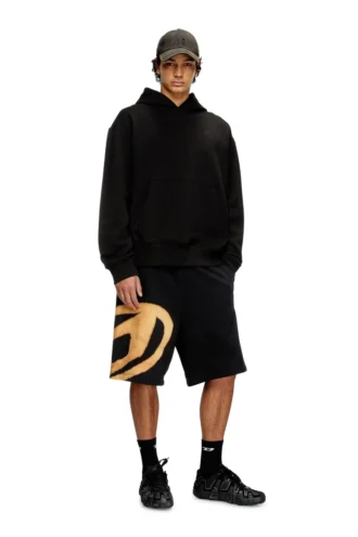 p-crow-bleach Pantaloncini in felpa con logo sbiancato