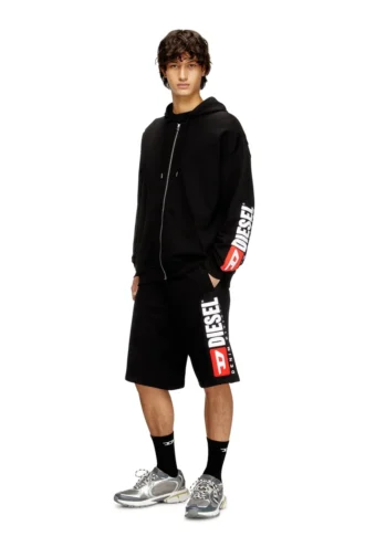 p-crow-div Pantaloncini in felpa con maxi patch con logo