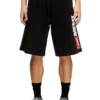 p-crow-div Pantaloncini in felpa con maxi patch con logo p-crow-div Pantaloncini in felpa con maxi patch con logo