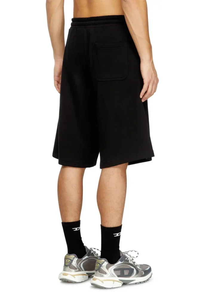 p-crow-div Pantaloncini in felpa con maxi patch con logo p-crow-div Pantaloncini in felpa con maxi patch con logo