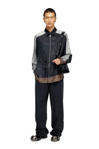 p-dreyer-c Pantaloni con coulisse in twill slavato