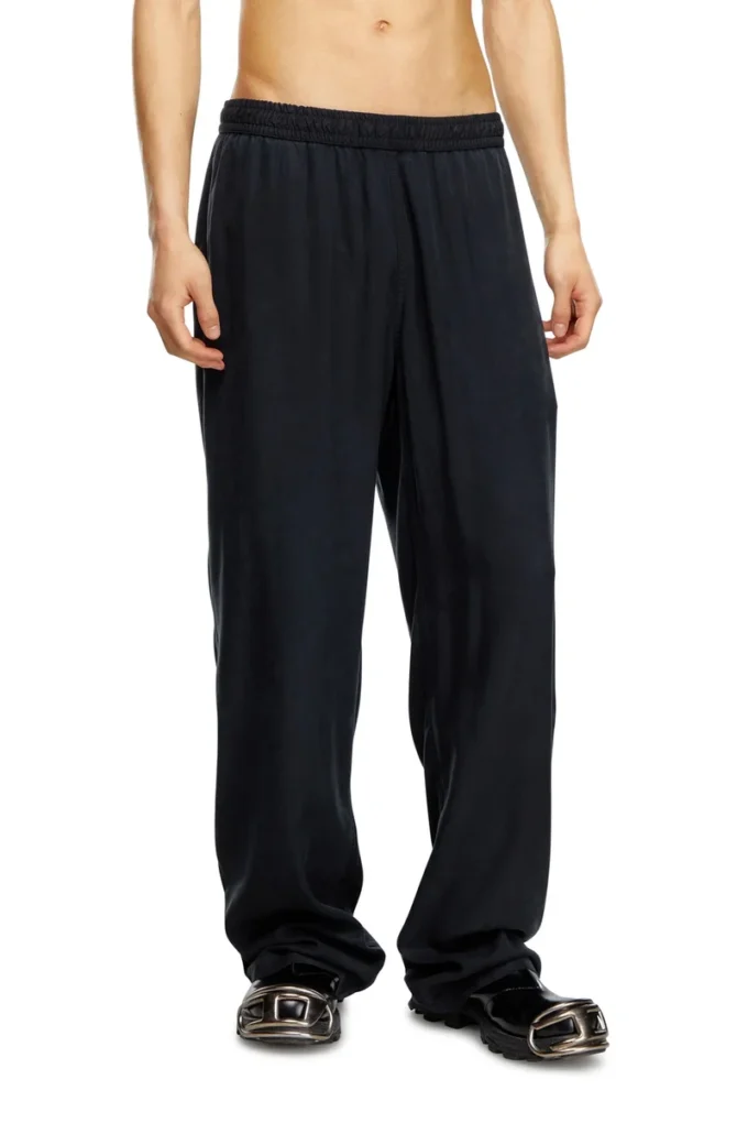 p-dreyer-c Pantaloni con coulisse in twill slavato p-dreyer-c Pantaloni con coulisse in twill slavato