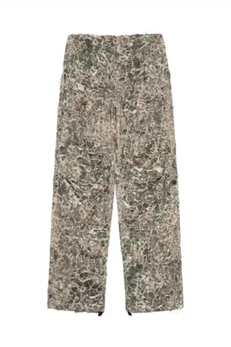 p-hokney Pantaloni mimetici con finitura destroyed