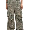 p-hokney Pantaloni mimetici con finitura destroyed