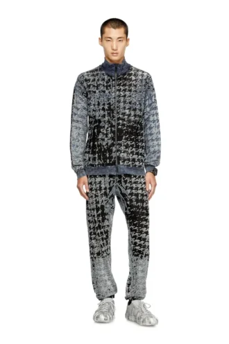p-labis Pantaloni elasticizzati in pied-de-poule devoré