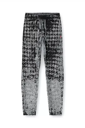 p-labis Pantaloni elasticizzati in pied-de-poule devoré