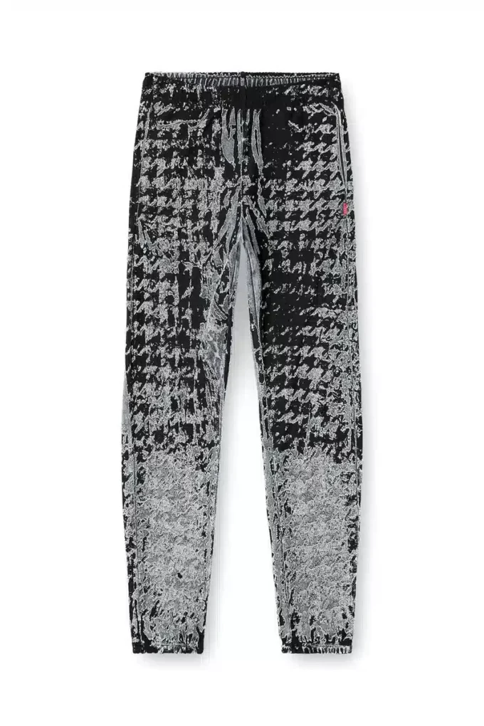 p-labis Pantaloni elasticizzati in pied-de-poule devoré p-labis Pantaloni elasticizzati in pied-de-poule devoré